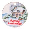5buc. plăcuță decorativă cu inscripția "Boldog karácsonyt!" 5cm
