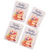 4buc. plăcuță decorativă cu inscripția "Boldog születésnapot!" 7 x 5cm
