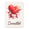 4buc. plăcuță decorativă din lemn cu inscripția "Szeretlek" 7 x 5cm