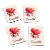 4buc. plăcuță decorativă din lemn cu inscripția "Szeretlek" 7 x 5cm