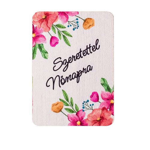 4buc. "Szeretettel Nőnapra" plăcuță decorativă cu inscripție 7 x 5cm