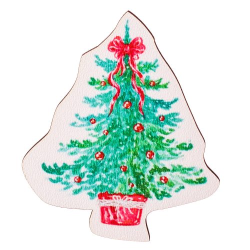4buc. Tăbliță decorativă de Crăciun sublimată 6 x 7cm