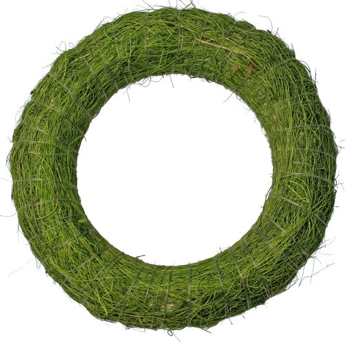 Bază de coroniță din paie îmbrăcată în sisal 15cm/3cm – Verde