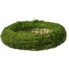 Bază de coroniță din paie îmbrăcată în sisal 15cm/3cm – Verde