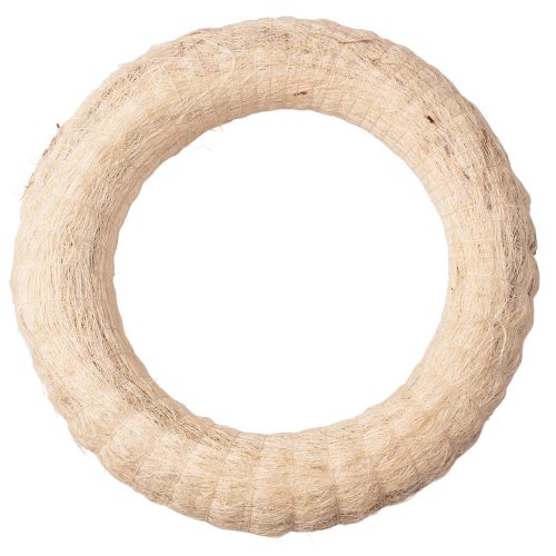 Bază de coroniță din paie îmbrăcată în sisal 20cm/4cm – Alb