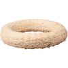 Bază de coroniță din paie îmbrăcată în sisal 20cm/4cm – Alb