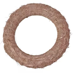   Bază de coroniță din fân îmbrăcată în sisal 20cm/4cm - Bej