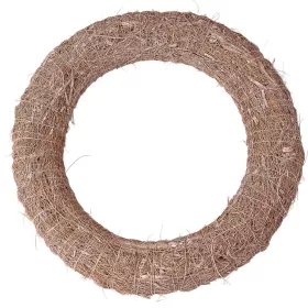   Bază de coroniță din fân îmbrăcată în sisal 25cm/5cm - Bej
