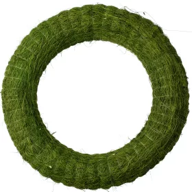   Bază de coroniță din fân îmbrăcată în sisal 25cm/5cm - Verde