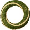 Bază de coroniță din paie cu sisal și decor din sorg 20cm/5cm – Verde