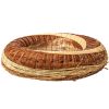Bază de coroniță din paie cu sisal și decor din sorg 25cm/6cm – Maro