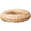 Bază de coroniță din paie cu sisal și decor din sorg 25cm/6cm – Alb