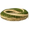 Bază de coroniță din paie cu sisal și decor din sorg 25cm/6cm – Verde