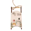 Sanie ornament de Crăciun, 15 x 7 x 3cm, pentru utilizare creativă sau brad de Crăciun - Om de zăpadă