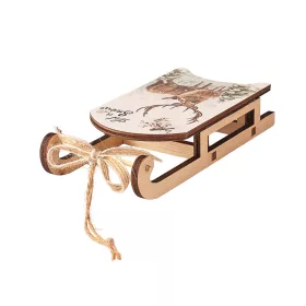  Sanie ornament de Crăciun, 15 x 7 x 3cm, pentru utilizare creativă sau brad de Crăciun - Ren