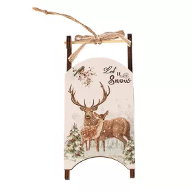   Sanie ornament de Crăciun, 15 x 7 x 3cm, pentru utilizare creativă sau brad de Crăciun - Ren