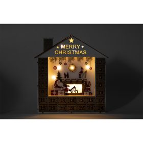 Calendar advent LED, din lemn
