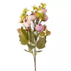   Buchet de flori artificiale Ranunculus, 5 fire, 32cm înălțime - Mov