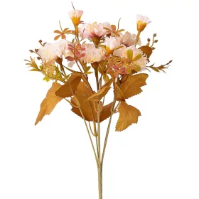   Buchet de flori artificiale Garoafe, 6 fire, 30cm înălțime - Roz