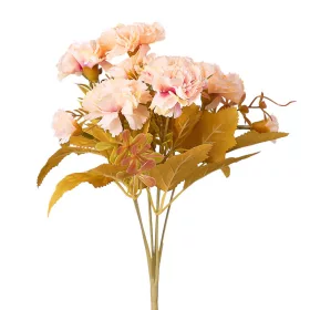   Buchet de flori artificiale Garoafe, 6 fire, 30cm înălțime - Somon