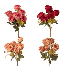   Buchet de flori artificiale Trandafiri, 7 fire, 31cm înălțime - Mix 36 buc.