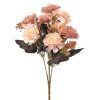 Buchet de flori artificiale, cu 5 ramuri, 29cm - Maro pudrat