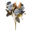 Buchet de flori artificiale, cu 5 ramuri, 29cm - Albastru