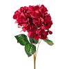 Buchet de flori artificiale Hortensii, cu 5 ramuri, 49cm - Roșu