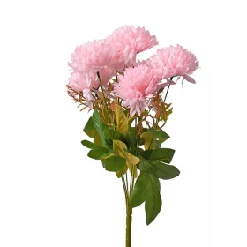   Buchet de flori artificiale Crizanteme, 7 fire, 42cm înălțime, floare: 9cm - Roz
