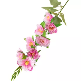 Ramură cu flori artificiale, 76cm - Roz deschis