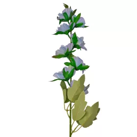 Ramură cu flori artificiale, 76cm - Albastru deschis