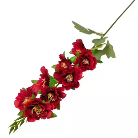 Ramură cu flori artificiale, 76cm - Bordo