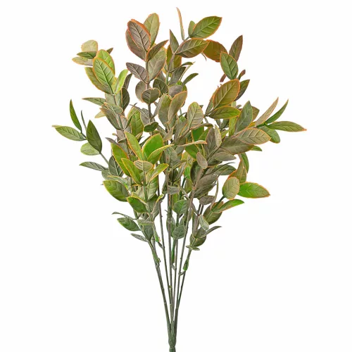 Buchet de eucalipt, 7 ramuri, 34cm - Verde / Maro