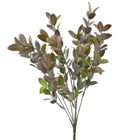 Buchet de eucalipt, 7 ramuri, 34cm - Verde / Mov