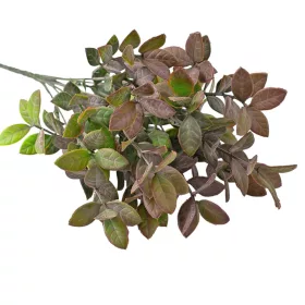 Buchet de eucalipt, 7 ramuri, 34cm - Verde / Mov