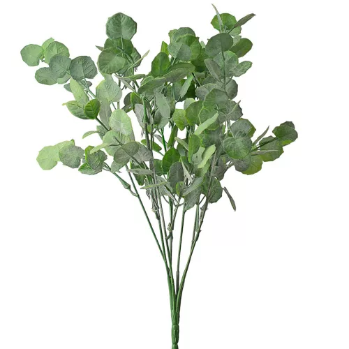Buchet de eucalipt, 7 ramuri, 34cm - Verde închis