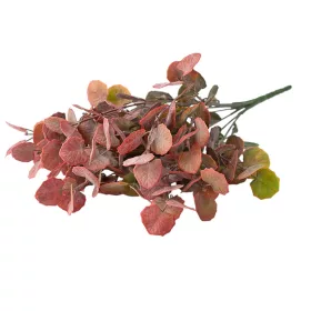 Buchet de eucalipt, 7 ramuri, 34cm - Verde / Bordeaux