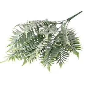 Buchet de ferigă, 7 ramuri, 41cm - Verde / Alb