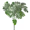 Buchet de monstera artificială, 5 ramuri, 35cm - Verde închis