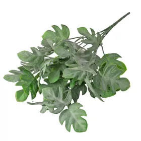   Buchet de monstera artificială, 5 ramuri, 35cm - Verde închis