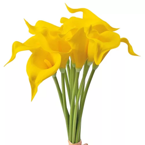 Buchet de cale real touch, 10 fire, 36cm - Galben