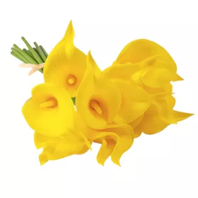 Buchet de cale real touch, 10 fire, 36cm - Galben