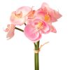 Buchet de orhidee real touch, 6 fire, 33cm - Roz