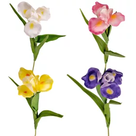 Fir de iris real touch, 58cm - Mix 60 bucăți