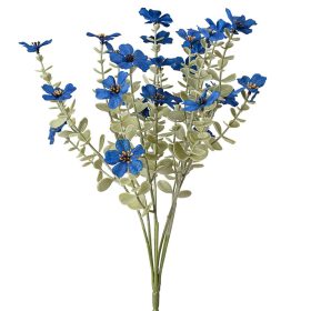   Buchet de flori artificiale din mătase, 40cm - Albastru închis