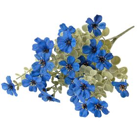   Buchet de flori artificiale din mătase, 40cm - Albastru închis