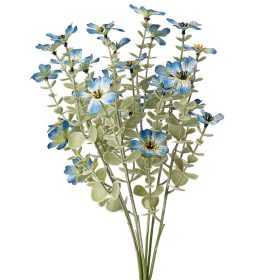   Buchet de flori artificiale din mătase, 40cm - Albastru deschis