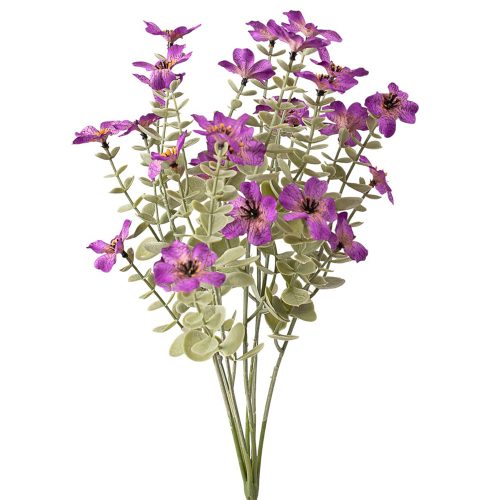 Buchet de flori artificiale din mătase, 40cm - Mov