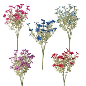   Buchet de flori artificiale din mătase, 40cm - Mix 60 bucăți