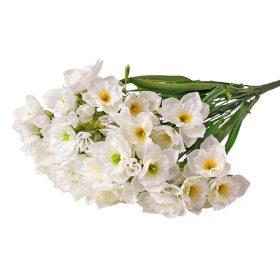 Buchet de narcise din mătase, 47cm - Alb